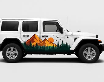Adventure Mountain Wrap – Scenic Nature Side Decal for Outdoor & Off-Road Vehicles