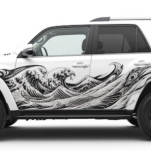 Autoaufkleber Japanische Welle: Tribal Sea Vinyl Wrap für such an