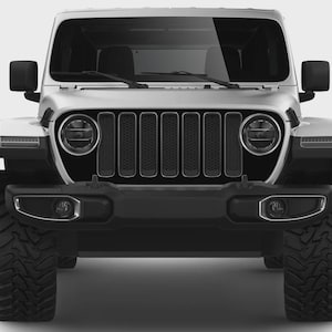 Fits for Jeep Wrangler | Solid Color grille graphics decals | Sticker Grille