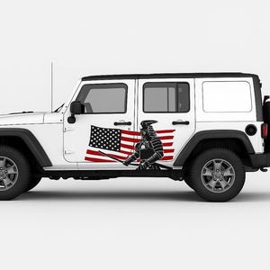 American Samurai Car Decal – Bold Warrior Wrap for All Vehicles