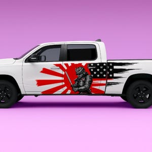 American Samurai Truck Decal Wrap – Unique Warrior Style Vehicle Vinyl Graphics