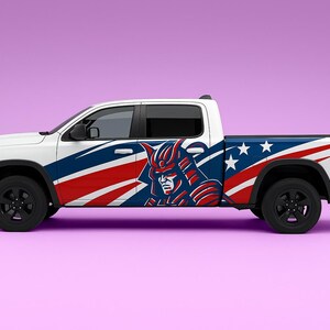 American Samurai Truck Decal Wrap – Unique Warrior Style Vehicle Vinyl Graphics /