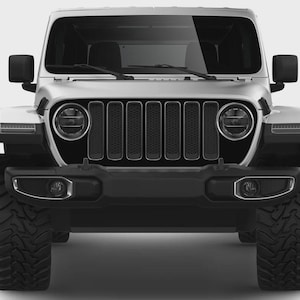 Fits for Jeep Wrangler | Solid Color grille graphics decals | Sticker Grille