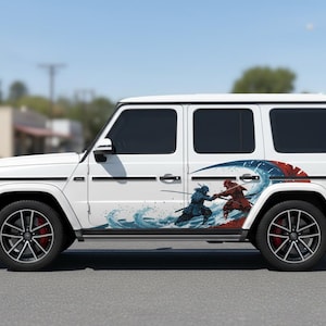 Coastal Duel Dragon Car Decal – SUV & Truck Side Stripe Graphic