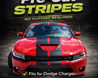 Fits for Muscle Car 2015–24 – Aggressive Racing Stripe Kit for Hood, Roof & Trunk