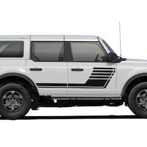 Retro Side Stripe Decal – Racing Vinyl for SUV & Car Door Accent