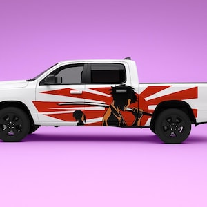 American Samurai Truck Decal Wrap – Unique Warrior Style Vehicle Vinyl Graphics