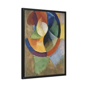 Circular Forms, Sun Number 2 (1912-13) by Robert Delaunay / Framed canvas on American box