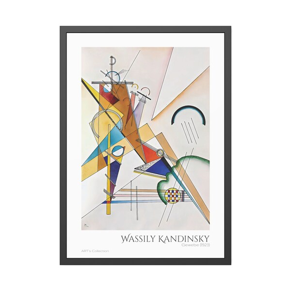 Gewebe (1923) by Wassily Kandinsky / Framed Poster ART's Collection series