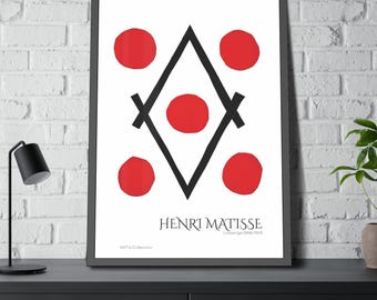 Diamond (1946-1947) by Henri Matisse / Framed Poster ART's Collection series