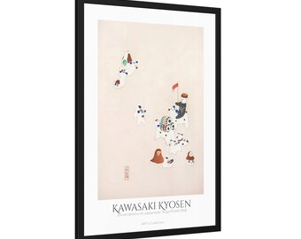 絵画 flk040120 Illustrations of Japanese Toys Pl.046 (1919) by Kawasaki