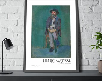 Seated Man (1900) by Henri Matisse / Framed Poster ART's Collection series