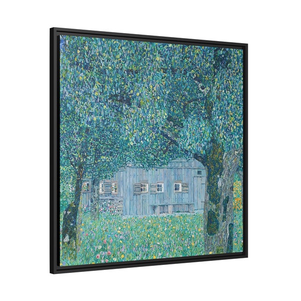 Bauernhaus in Buchberg (Oberösterreichisches Bauernhaus) 1911 by Gustav Klimt / Framed canvas on American box