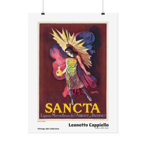 Sancta (1925) von Leonetto Cappiello / Gedrucktes Plakat – Vintage Ads Collection-Serie