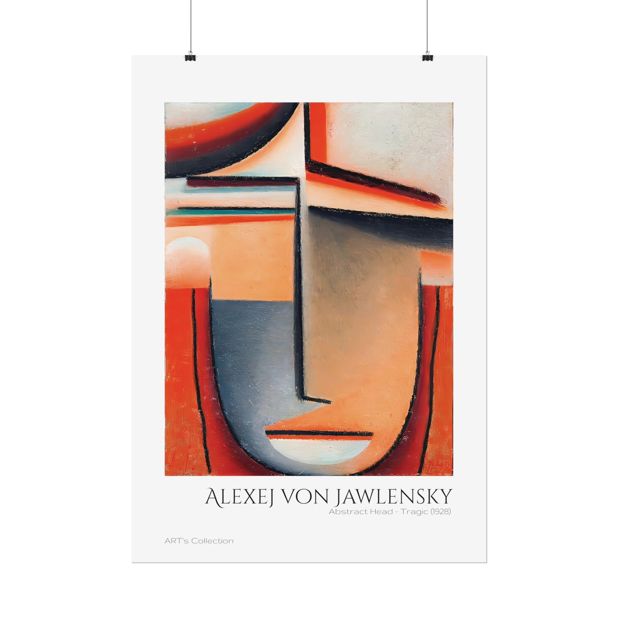洋楽 METHOD Abstract Abstract Head - Tragic (1928) by Alexej Von Jawlensky / Poster
