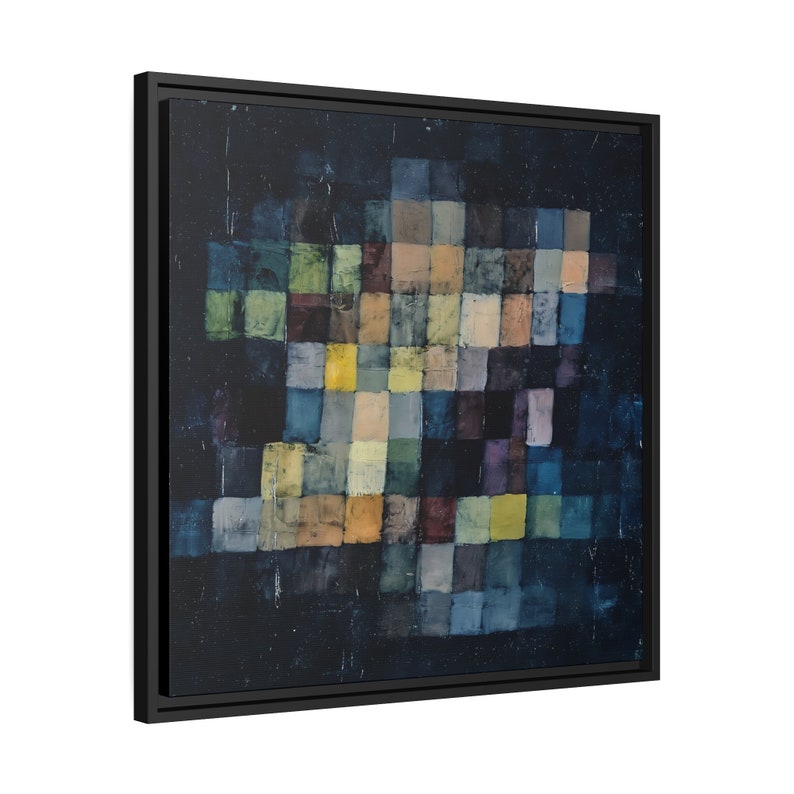 Old sound 1925 by Paul Klee / Toile encadrée sur caisse américaine 24″ x 24″ (Square)