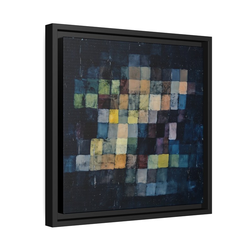 Old sound 1925 by Paul Klee / Toile encadrée sur caisse américaine 14" x 14" (Square)