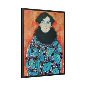 Johanna Staude (1917) by Gustav Klimt / Framed canvas on American box
