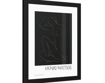 Seated Nude (1952) by Henri Matisse imposition version / Framed Poster ART's Collection series