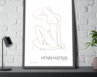 Seated Nude (1952) by Henri Matisse / Framed Poster ART's Collection series