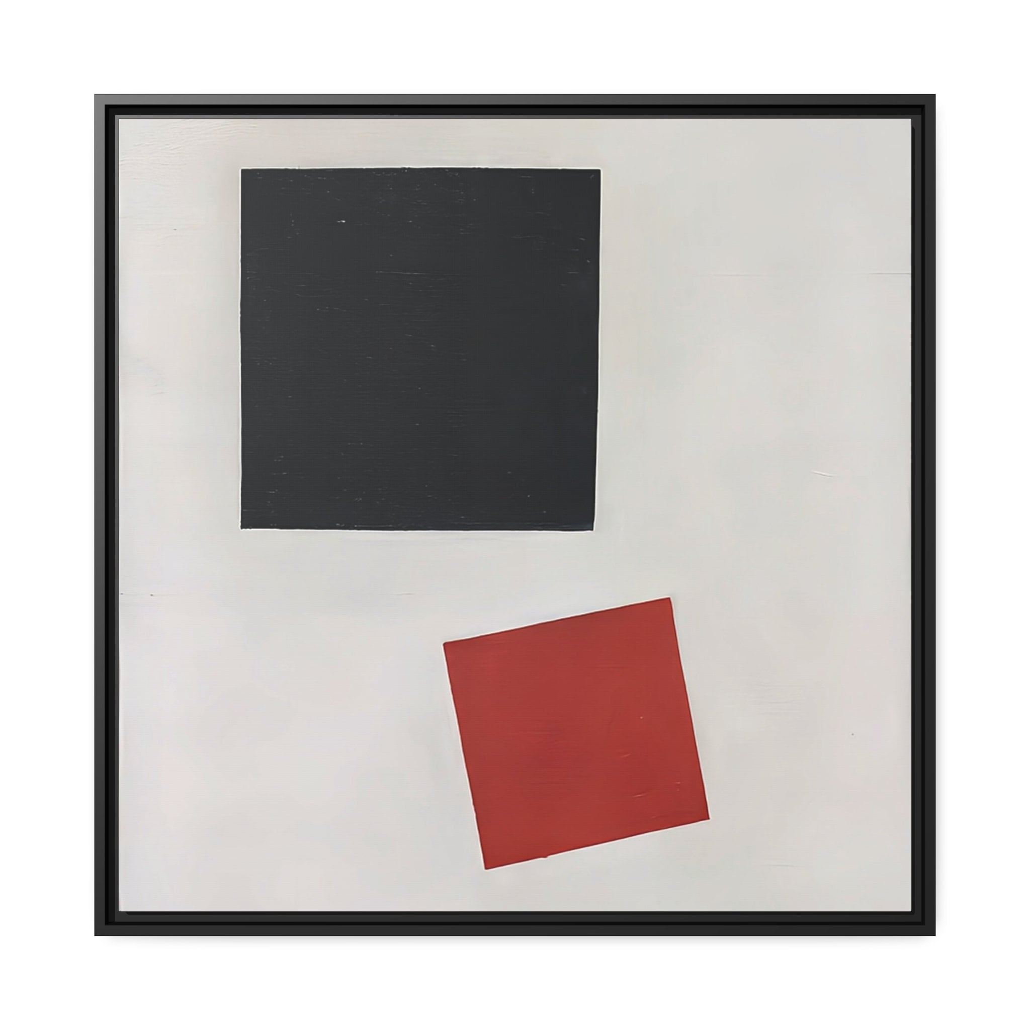 Black Square and Red Square (1915) by Kazimir Malevich / Framed