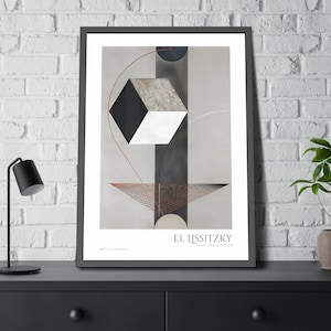 Proun 99 (ca. 1923-1925) El Lissitzky  by El Lissitzky / ART&#39;s Collection Series Framed Poster
