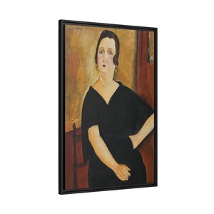 Madame Amédée - Donna con sigaretta (1918) di Amedeo Modigliani / Tela incorniciata su scatola americana
