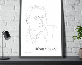 Louis Aragon (1943) by Henri Matisse / Framed Poster ART's Collection series