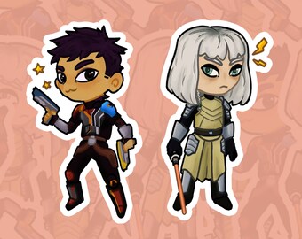 Chibi Wolfwren Sticker - Sabine & Shin, Die-Cut Vinyl