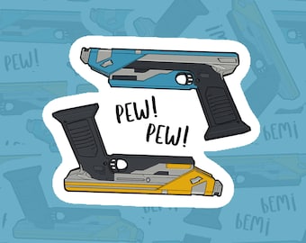 Sabine's Pew Pew Sticker - Matte, Weather-Resistant Vinyl