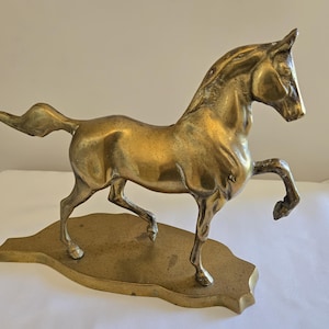 Vintage brass horse figurine | Vintage Brass horse sculpture | Brass horse statue