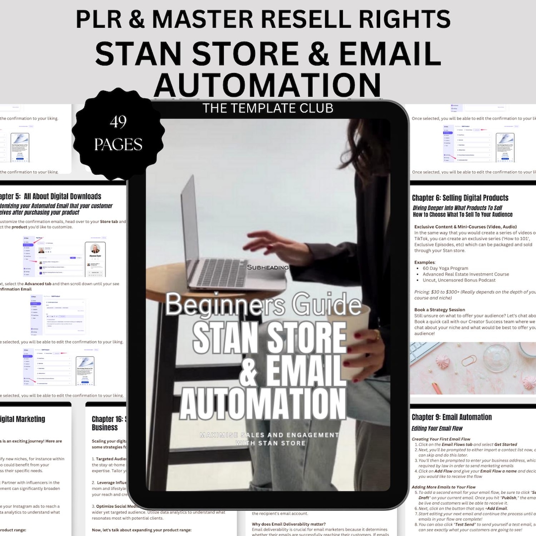 Stan Store & Email Automation Guide | PLR and MRR Digital Product ...
