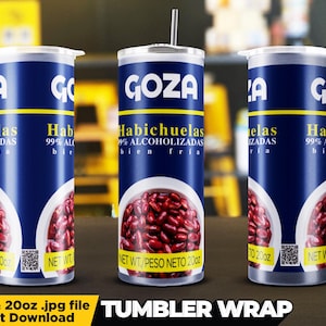 Habichuelas Goza Parody Skinny Tumbler Wrap