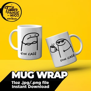 Sin Café... Coffee Mug Wrap