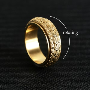Bague en peau de dragon pour homme, bague vintage viking nordique pour lui, alliance unique, bague en peau de serpent pour son anniversaire, bijoux uniques faits main