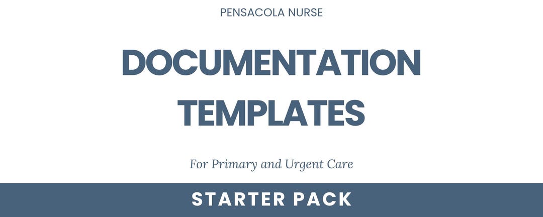 STARTER PACK: Documentation Templates for Primary and Urgent Care - Etsy