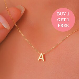 Collar con inicial, collar con letras, collar de oro, collar con nombre personalizado, regalos para esposa, regalos para mamá, regalo de mamá, regalo de cumpleaños para ella