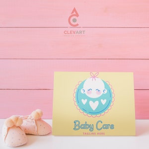 Baby-Logo, Babypflege-Logo, Baby Small Business Logo, Babyparty-Logo, benutzerdefiniertes Baby-Logo, Baby-Premium-Logo, Baby bearbeitbares Logo, Baby-Mockup Bild 2