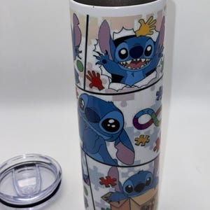 20oz Stitch Autism Awareness-mugg bild 1