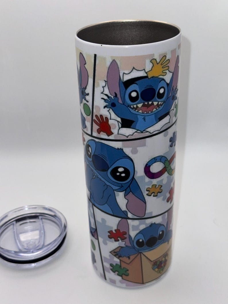 20oz Stitch Autism Awareness-mugg bild 1