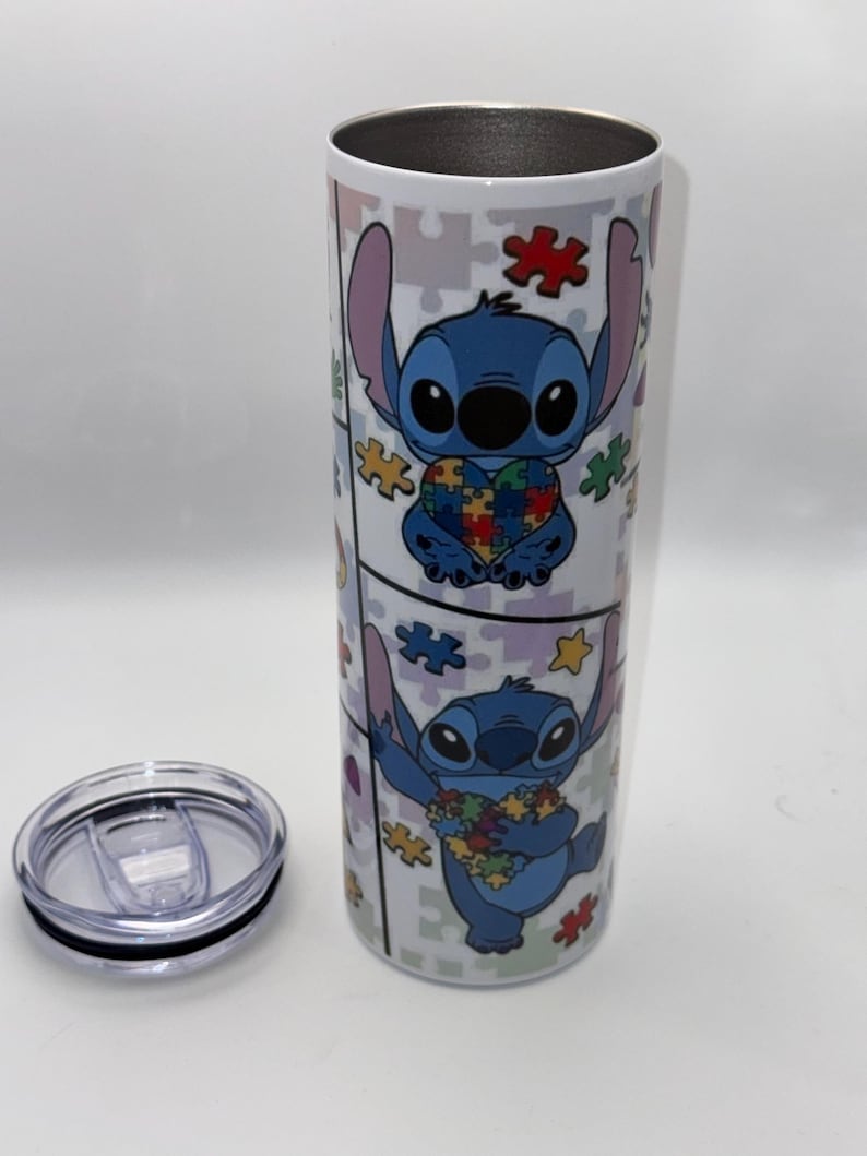 20oz Stitch Autism Awareness-mugg bild 4
