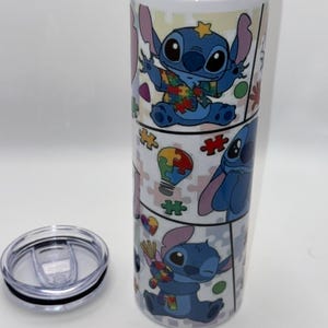 20oz Stitch Autism Awareness-mugg bild 3