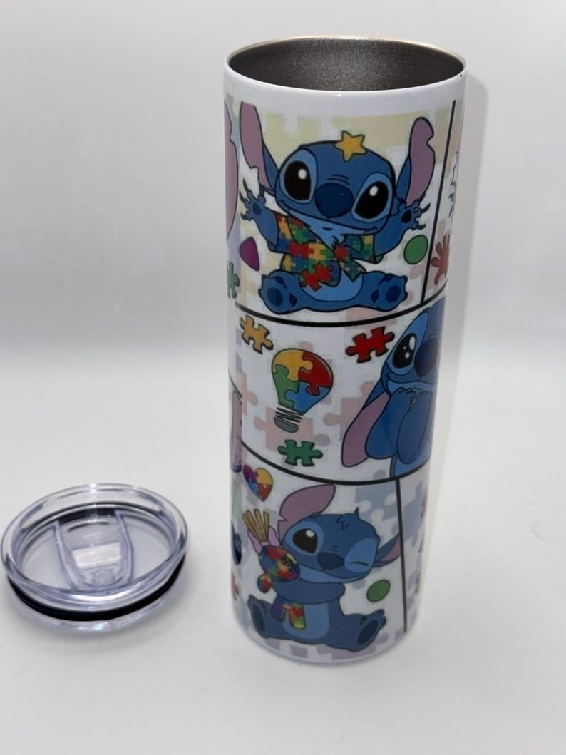 20oz Stitch Autism Awareness-mugg bild 3