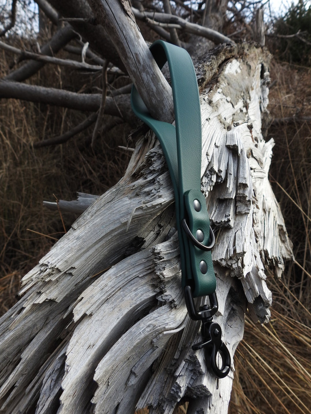 Traffic Leash / Short Leash / Biothane Leash / Dog Lead / Hunter Green