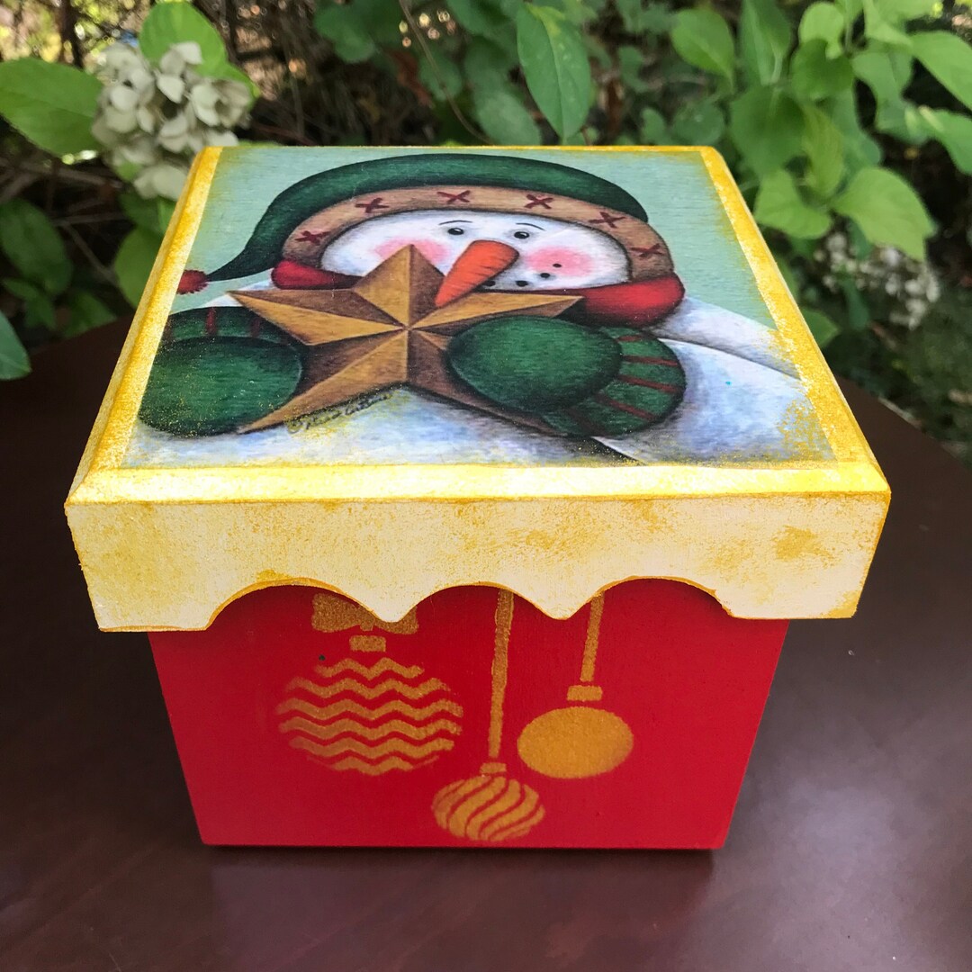 Christmas Storage Box Christmas Gift Box Keepsake Box Etsy