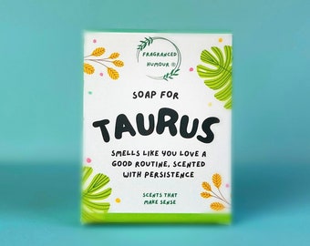 Taurus Birthday Gift/Funny Zodiac Birthday Gift/Taurus Gifts/Unusual Gift For Taurus/Rude Soap/Novelty Gifts/Star Sign Gifts For Friends