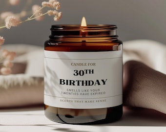 30th Birthday Gift | Funny 30th Birthday Gift | Funny Candle | Gifts For Her | Gifts For Friends | Smells Like your 20s Have Expired