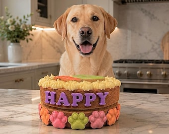 Puppy Paw Multi Colour Dog Cake