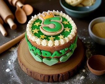Dog Birthday Cake (Green)