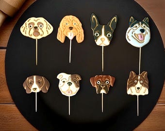 DOG ICED_BISCUIT CAKE TOPPERS